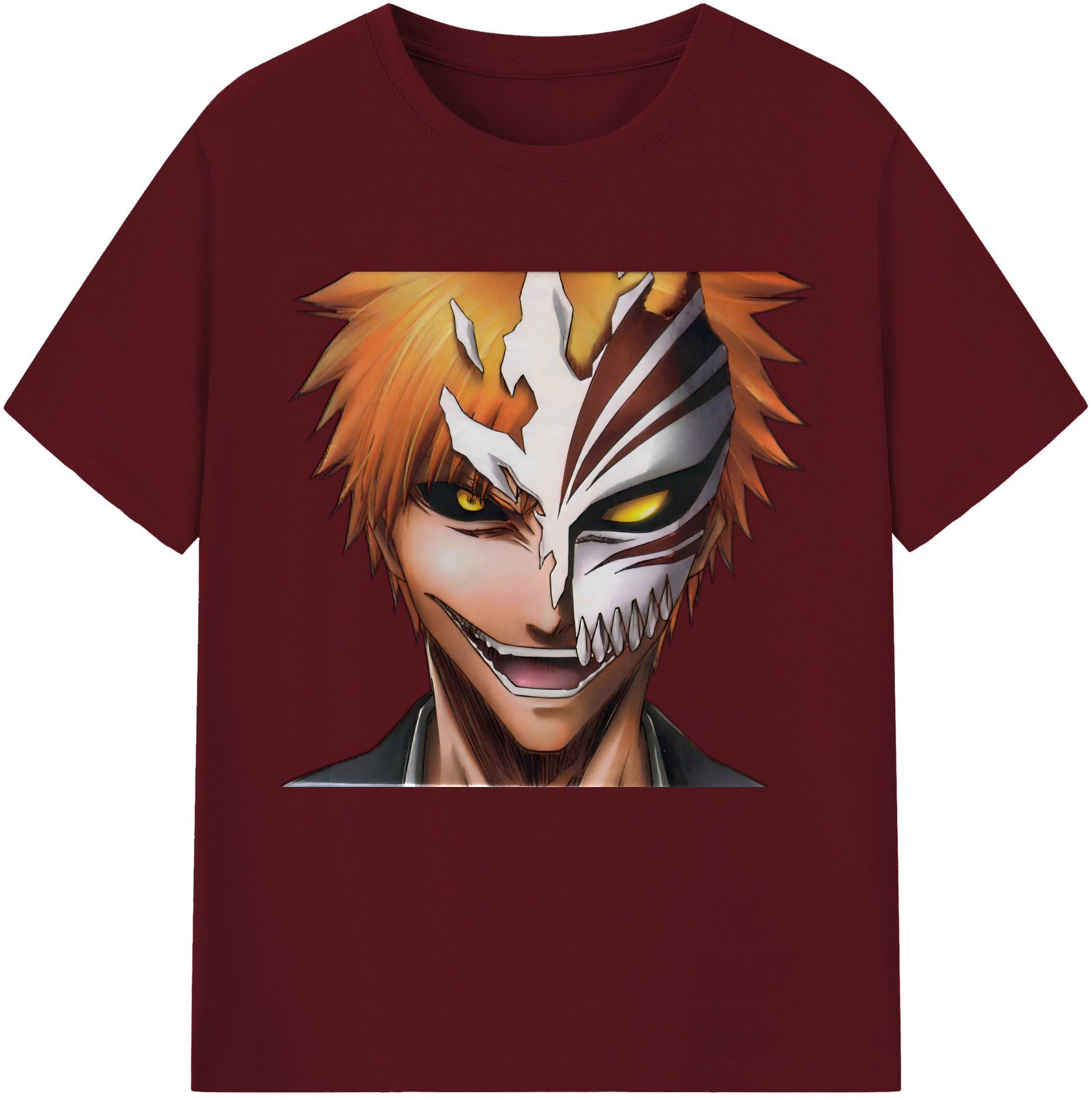 （画像用） ブリーチ 黒崎一護（くろさき いちご）BLEACH Kurosaki Ichigo 綿100％半袖Tシャツ（フロントプリント）